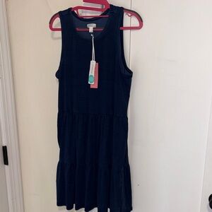 Market & Spruce Dark Blue Tiered Kids Dress